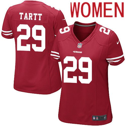 Women San Francisco 49ers 29 Jaquiski Tartt Nike Scarlet Game Player NFL Jersey